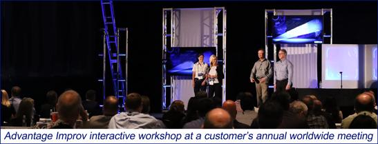 Advantage Improv interactive workshop at a client’s annual meeting