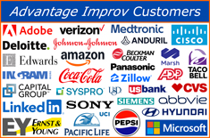 Just a few of our many delighted Advantage Improv customers