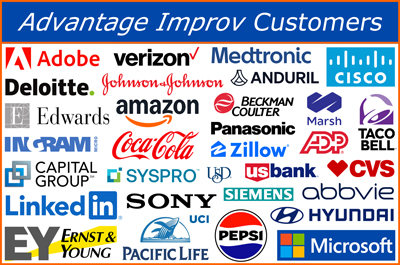 Read what Advantage Improv customers say about our events