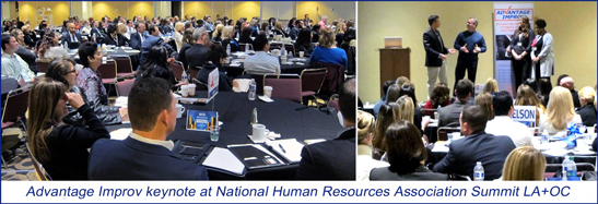 Advantage Improv keynote at National Human Resources Association Summit LA OC 2017