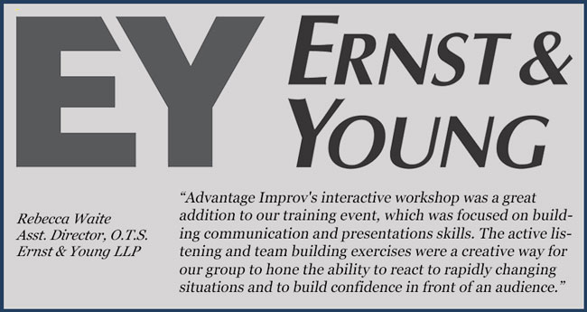 Ernst & Young testimonial after team building event.